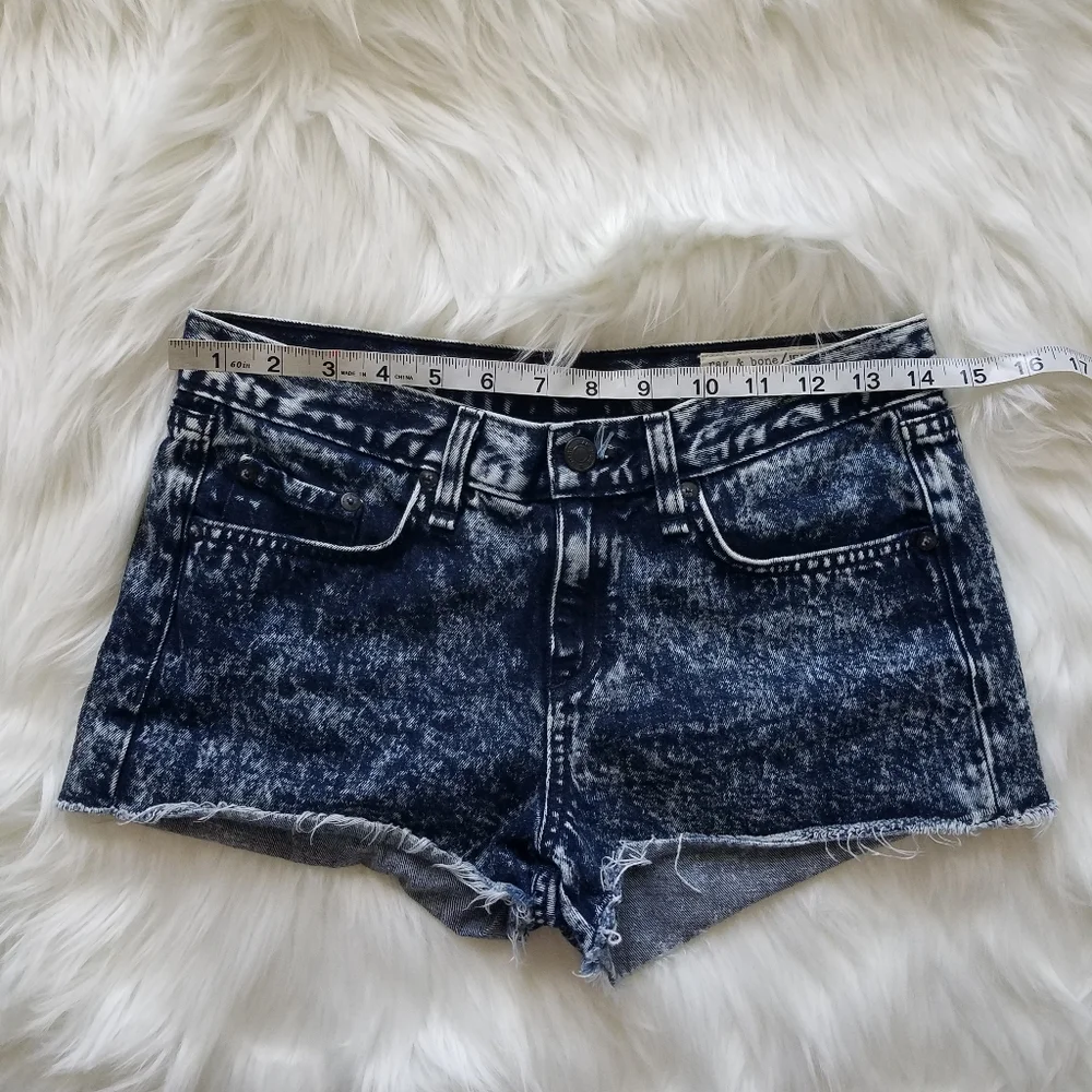 rag & bone Acid Wash Cutoff Denim Shorts Size 25